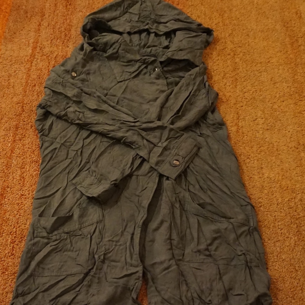 Long Army Green Cardigan